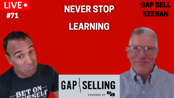 Two salespeople having a chat about why it's crucial to never stop learning in sales. They highlight the shift from old-school sales to a more helpful approach. This image represents the importance of always improving and staying adaptable for success in sales.