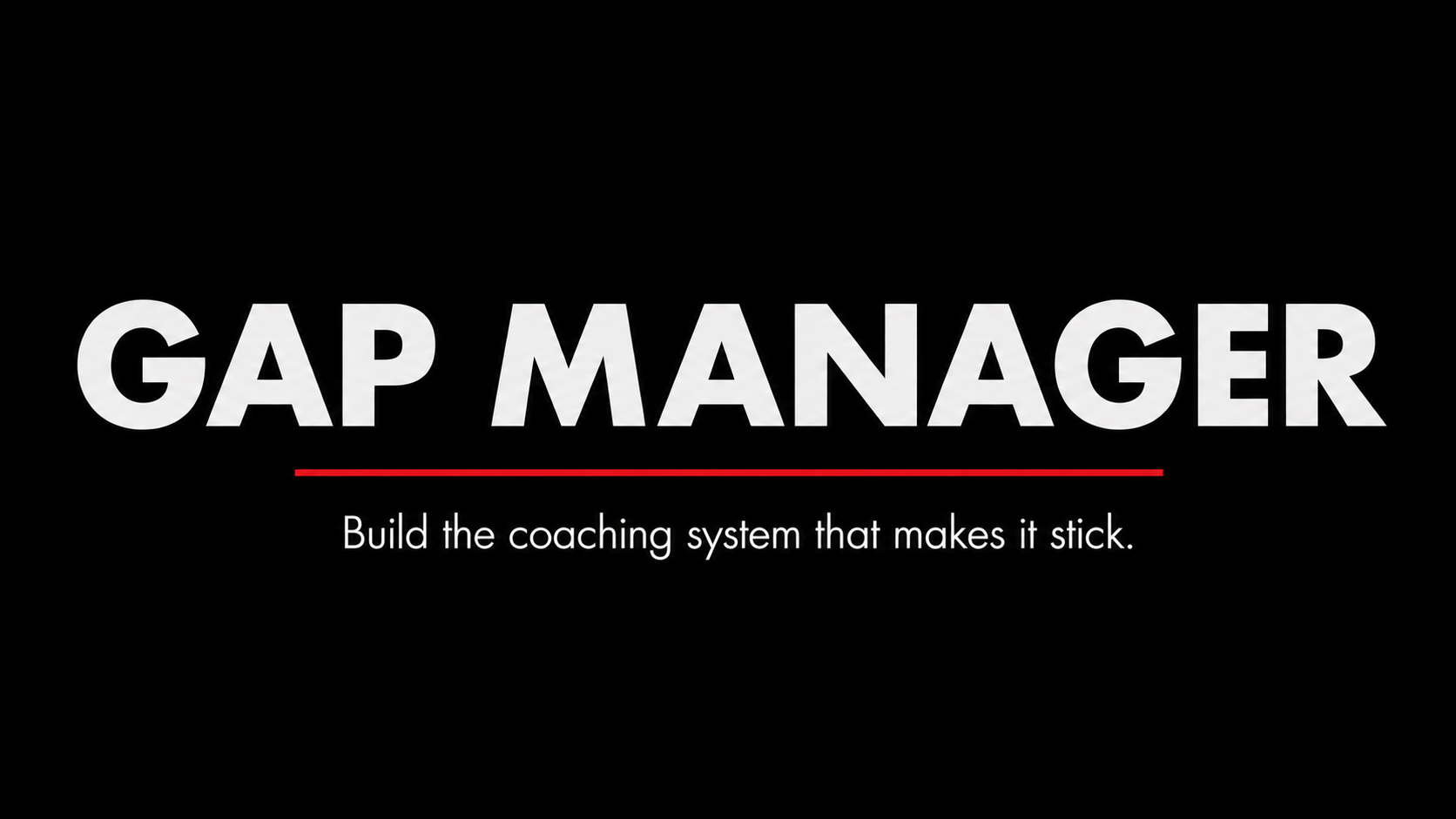 Gap Manager sales coaching training program for B2B sales managers