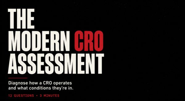 Modern CRO Assessment cover — diagnostic for revenue leaders evaluating their organization's sales performance and readiness