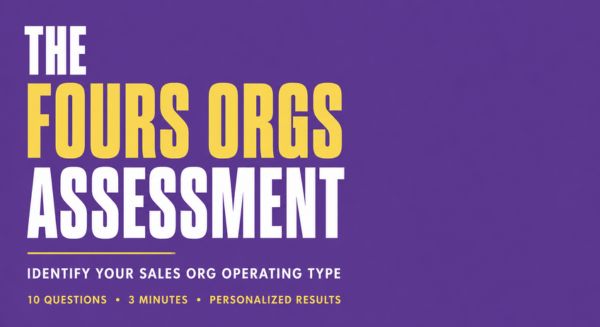 The Four Orgs Assessment cover — diagnostic for identifying which of four sales organization archetypes describes your revenue team