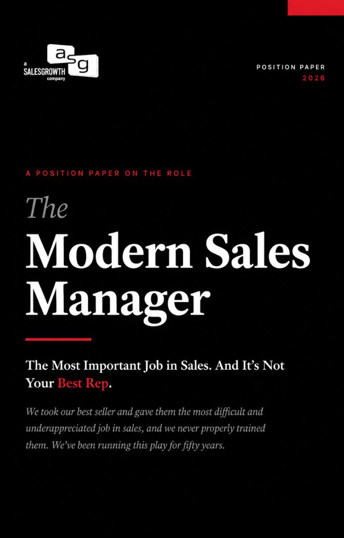 Cover of The Modern Sales Manager, an ASG position paper on why the best salesperson is often the wrong choice to lead a team