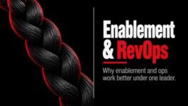 Black braided rope beside the headline “Enablement & RevOps,” representing sales enablement and revenue operations becoming stronger as one unified function.